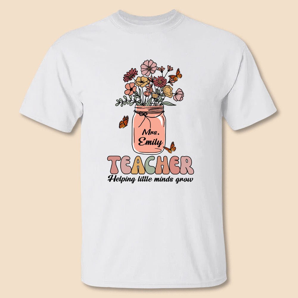 Flower Teacher - Personalized T-Shirt/ Hoodie - Best Gift For Teacher - Giftago