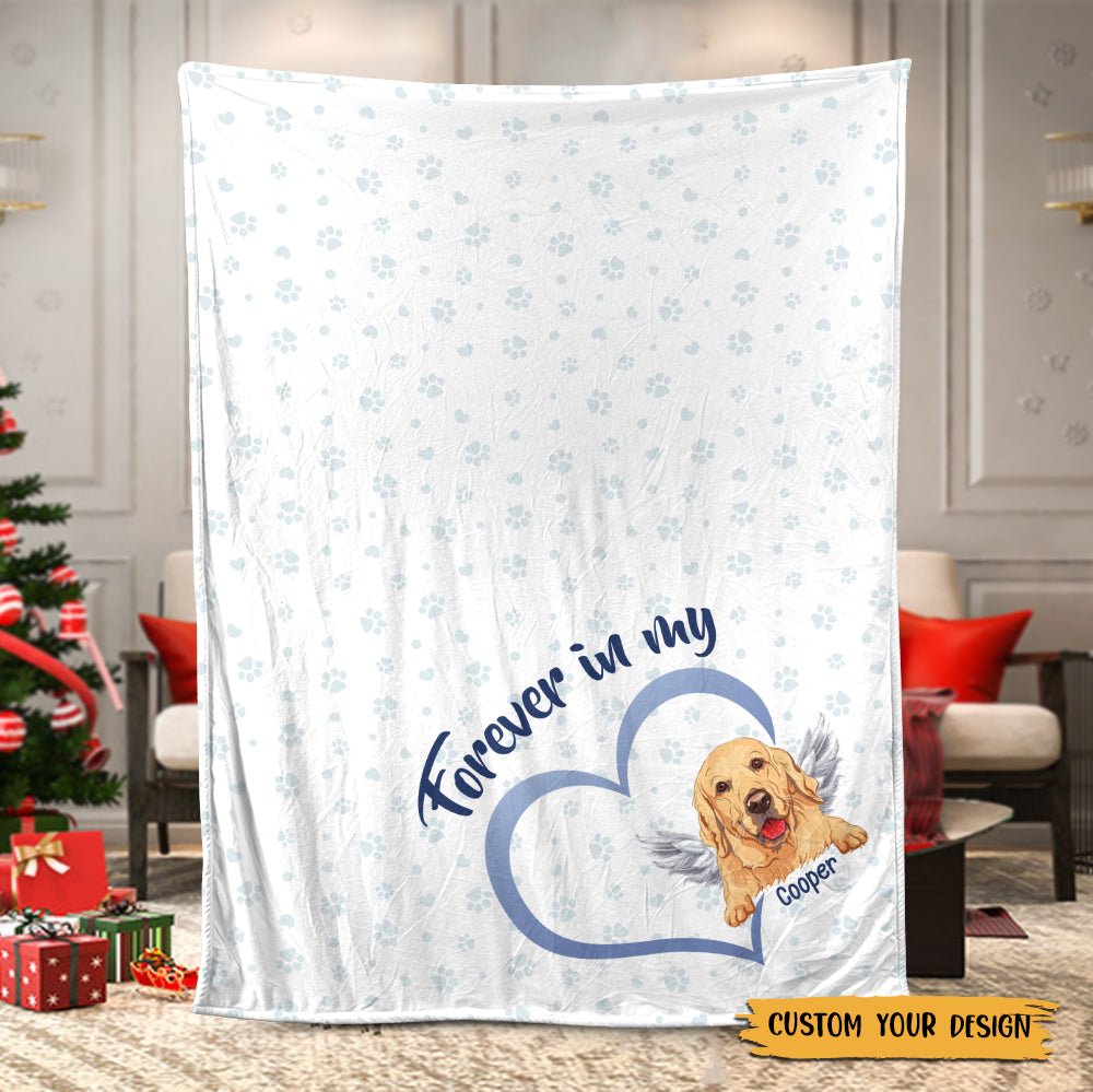 Forever In My Heart - Personalized Blanket - Best Gift For Dog Lovers - Giftago