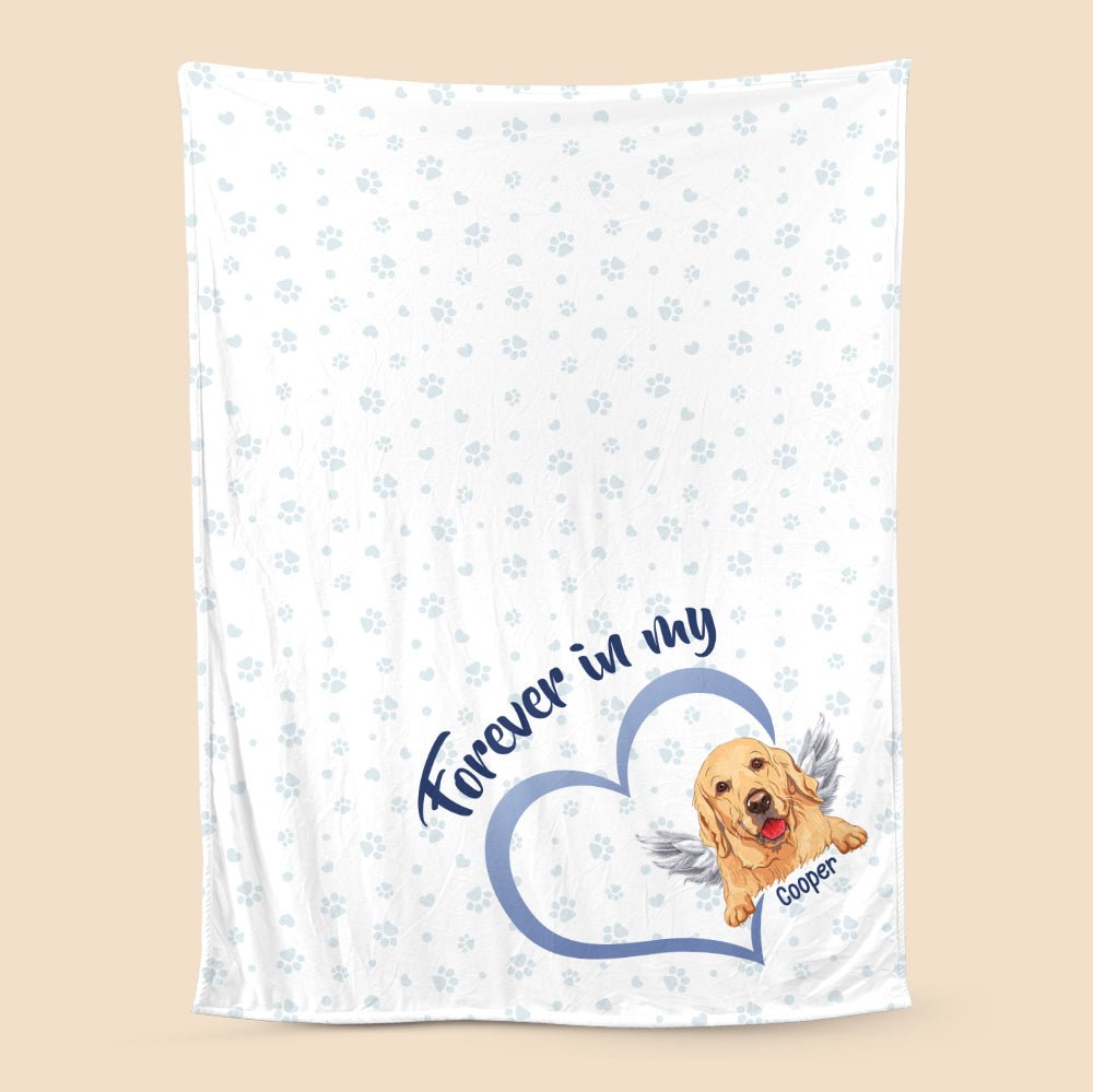 Forever In My Heart - Personalized Blanket - Best Gift For Dog Lovers - Giftago