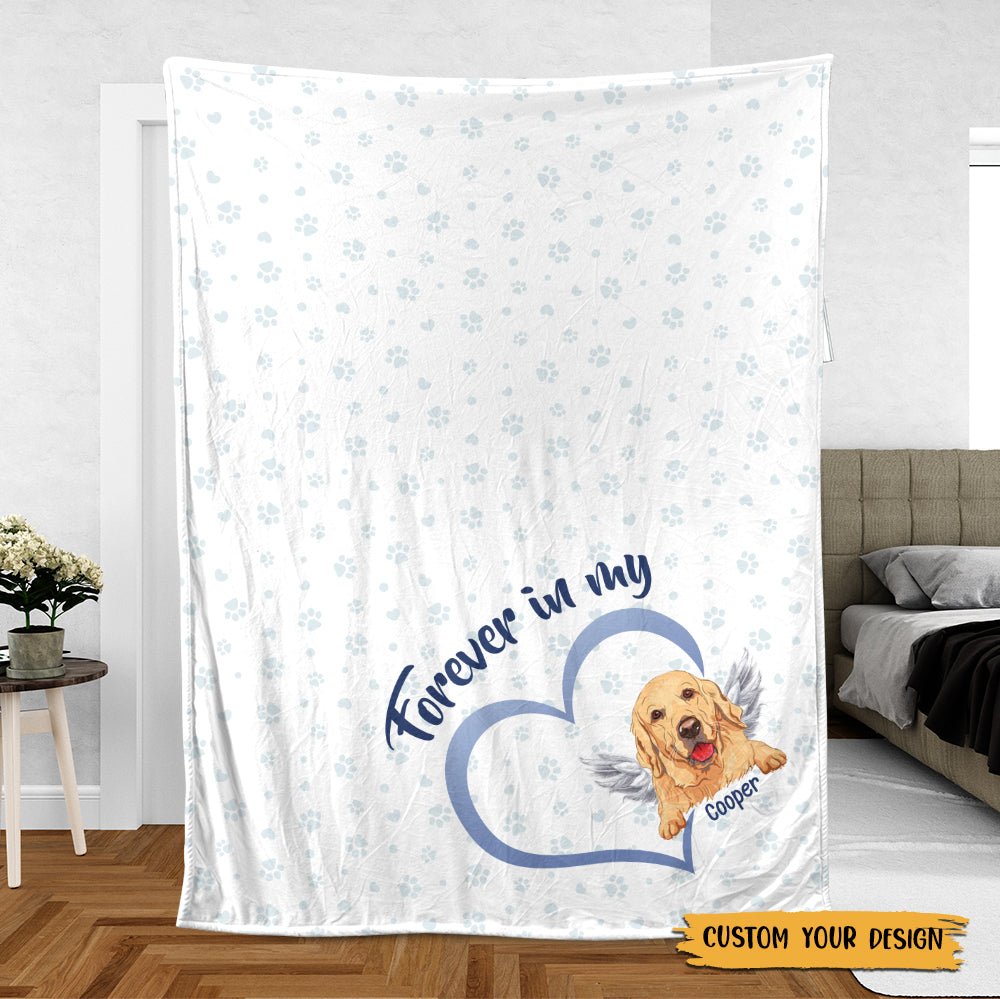Forever In My Heart - Personalized Blanket - Best Gift For Dog Lovers - Giftago