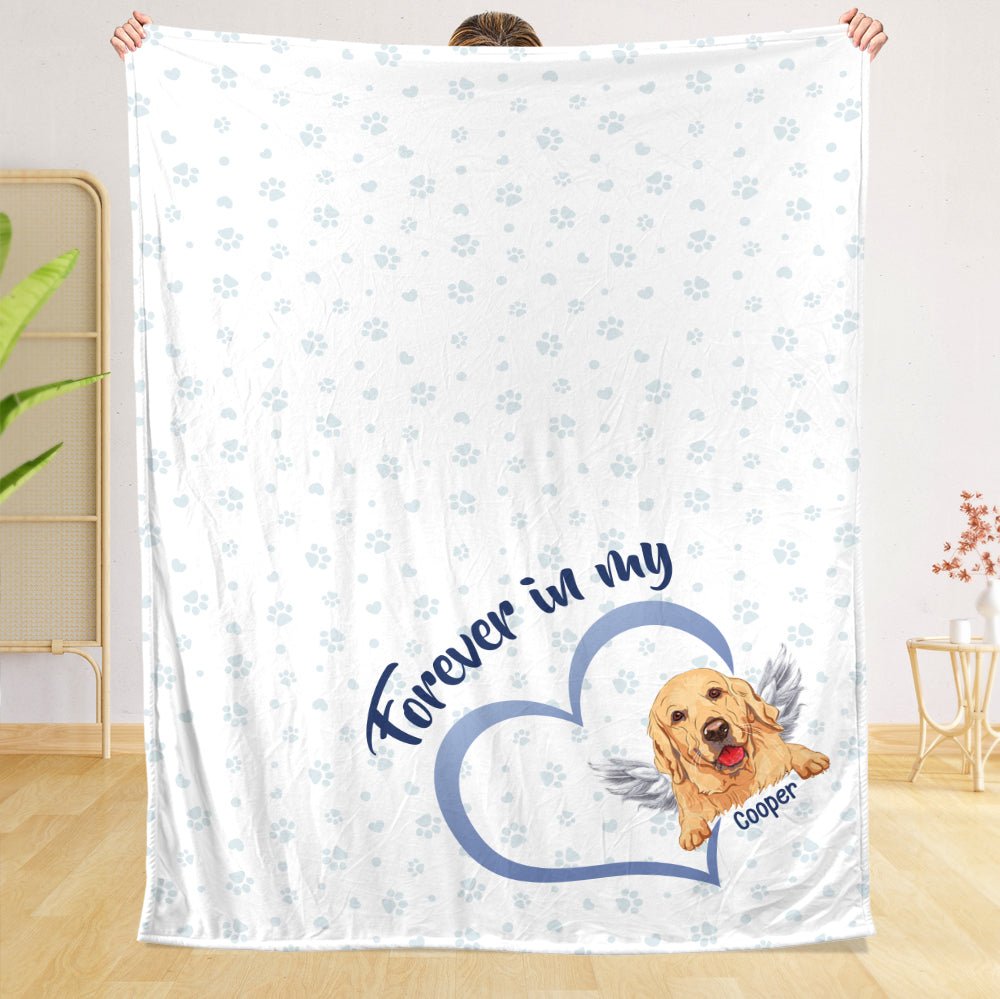Forever In My Heart - Personalized Blanket - Best Gift For Dog Lovers - Giftago