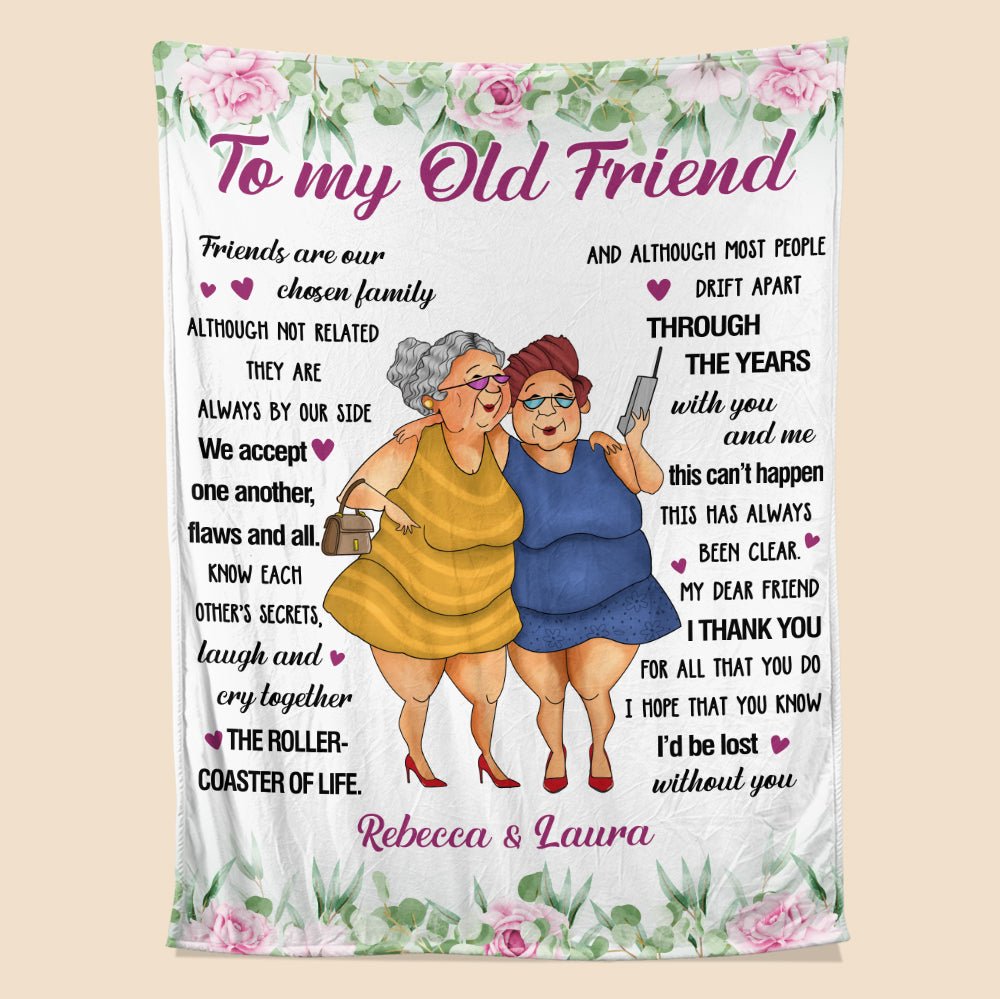 Friends Are Our Chosen Family - Personalized Blanket - Giftago