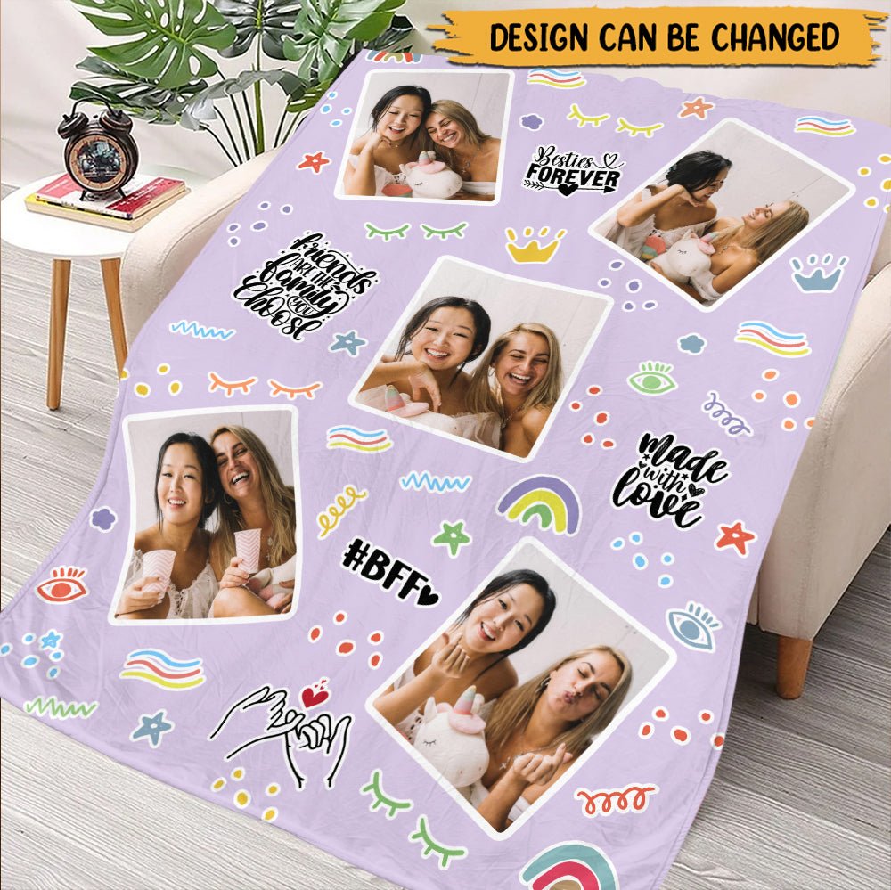 Friends Are The Family You Choose - Personalized Blanket - Best Gift For Friend - Giftago