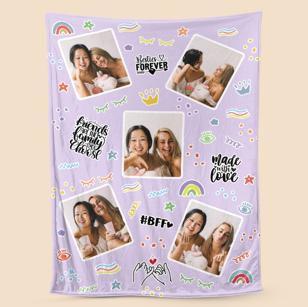 Friends Are The Family You Choose - Personalized Blanket - Best Gift For Friend - Giftago
