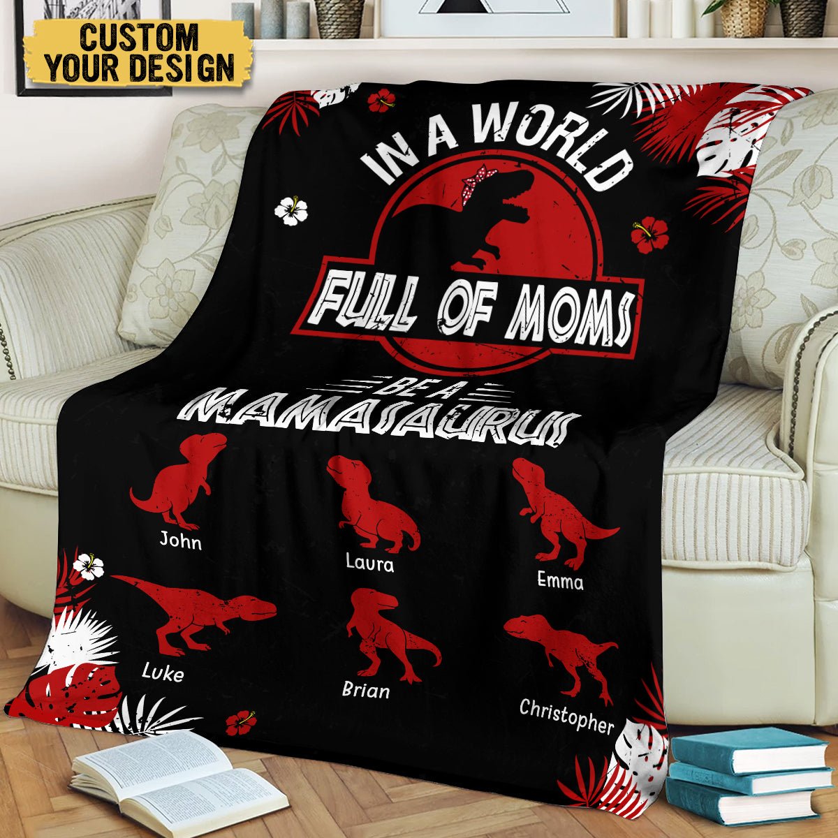Full Of Moms - Personalized Blanket - Best Gift For Mother - Giftago