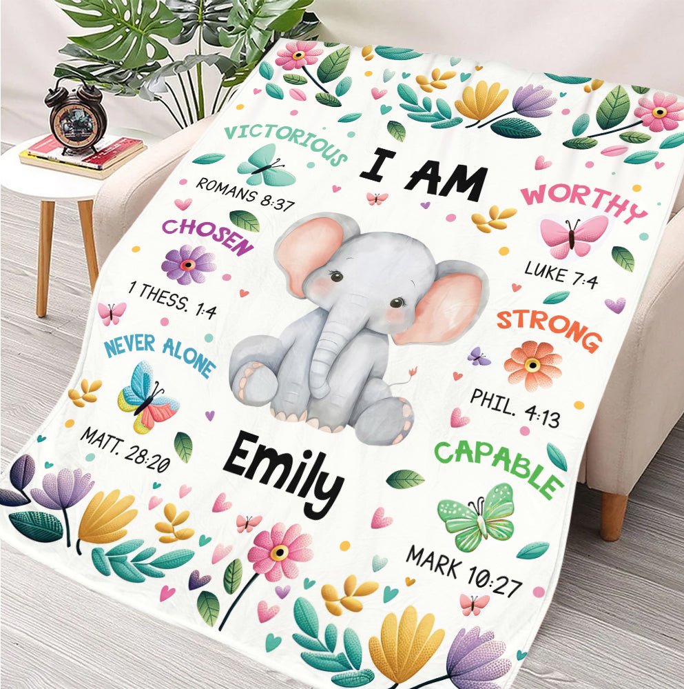 Gift For Baby I Am Animal Blanket - Personalized Blanket