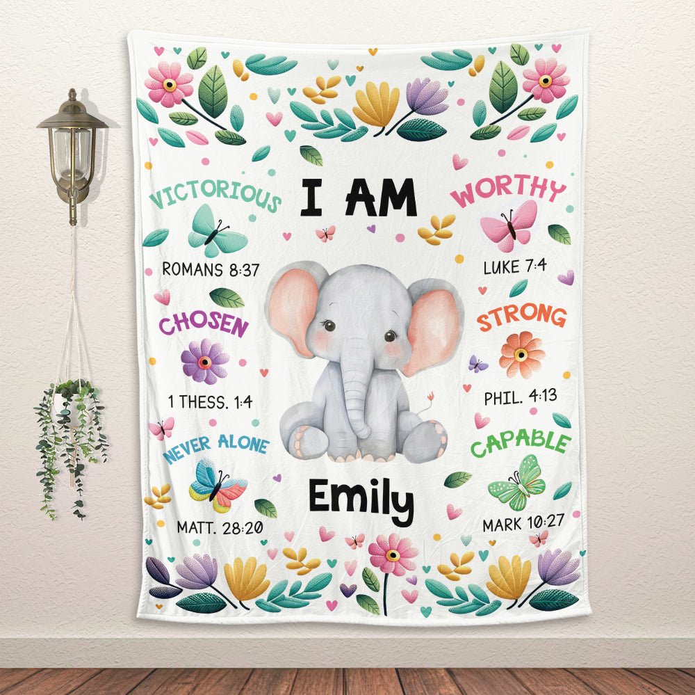 Gift For Baby I Am Animal Blanket - Personalized Blanket