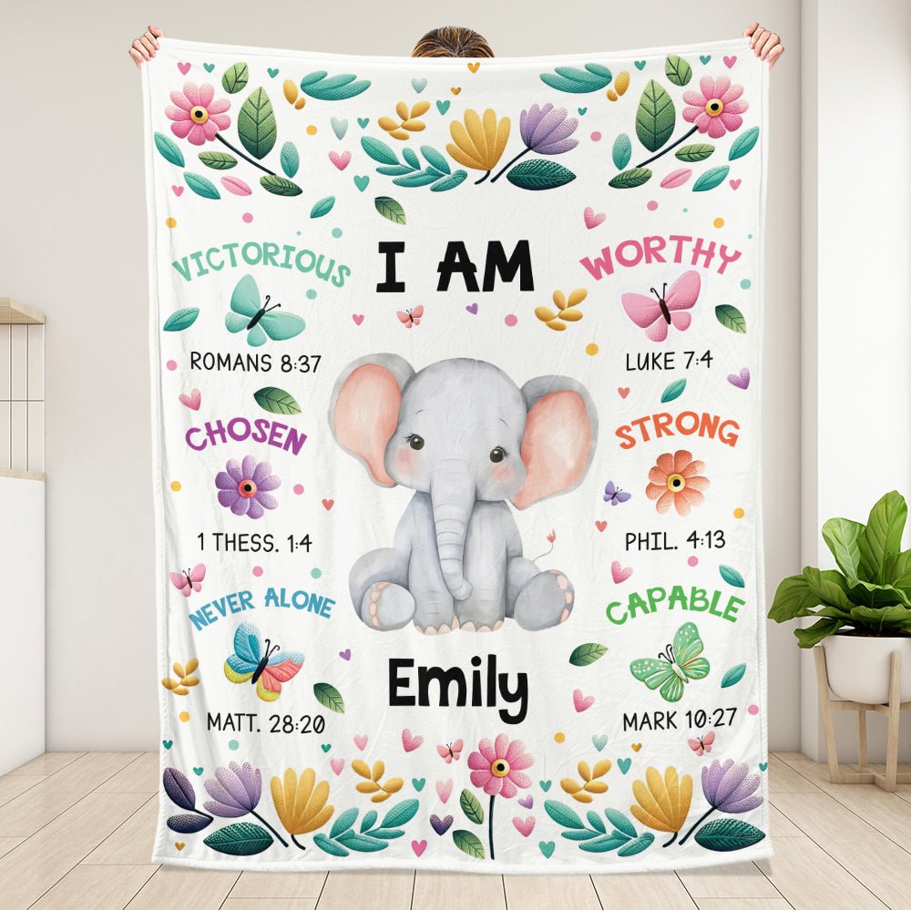 Gift For Baby I Am Animal Blanket - Personalized Blanket