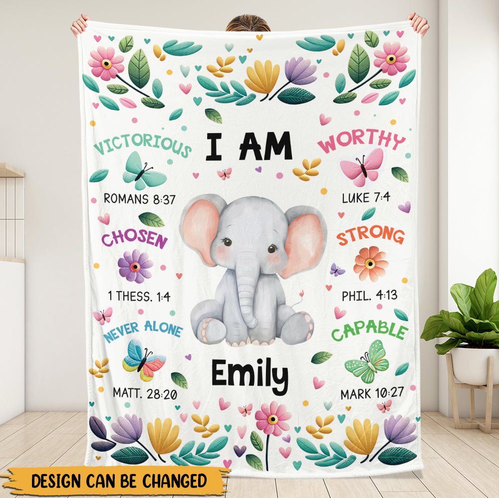 Gift For Baby I Am Animal Blanket - Personalized Blanket