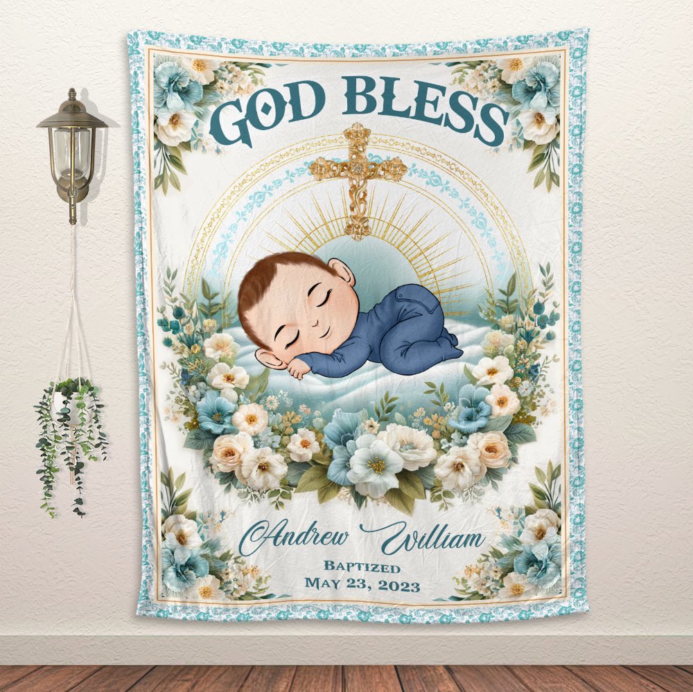 God Bless The Child Blanket - Personalized Blanket - Giftago
