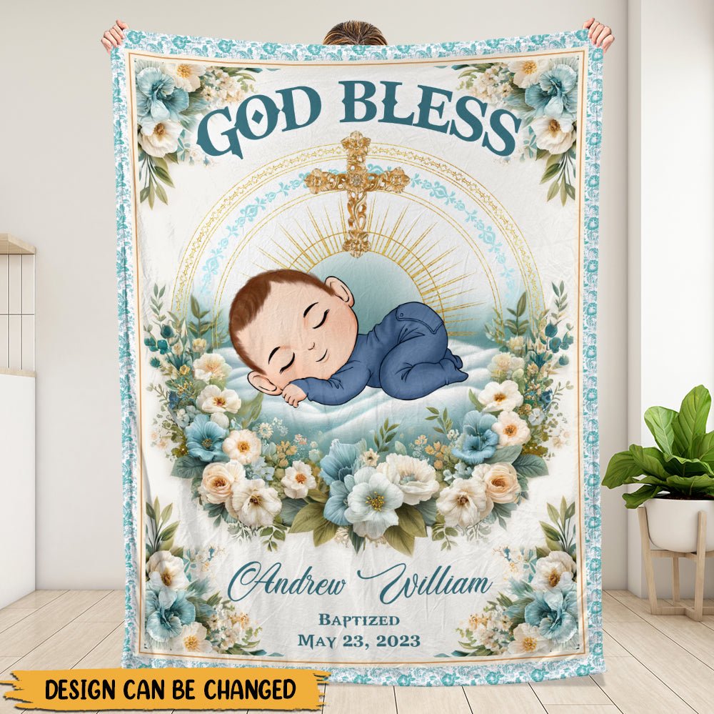 God Bless The Child Blanket - Personalized Blanket - Giftago