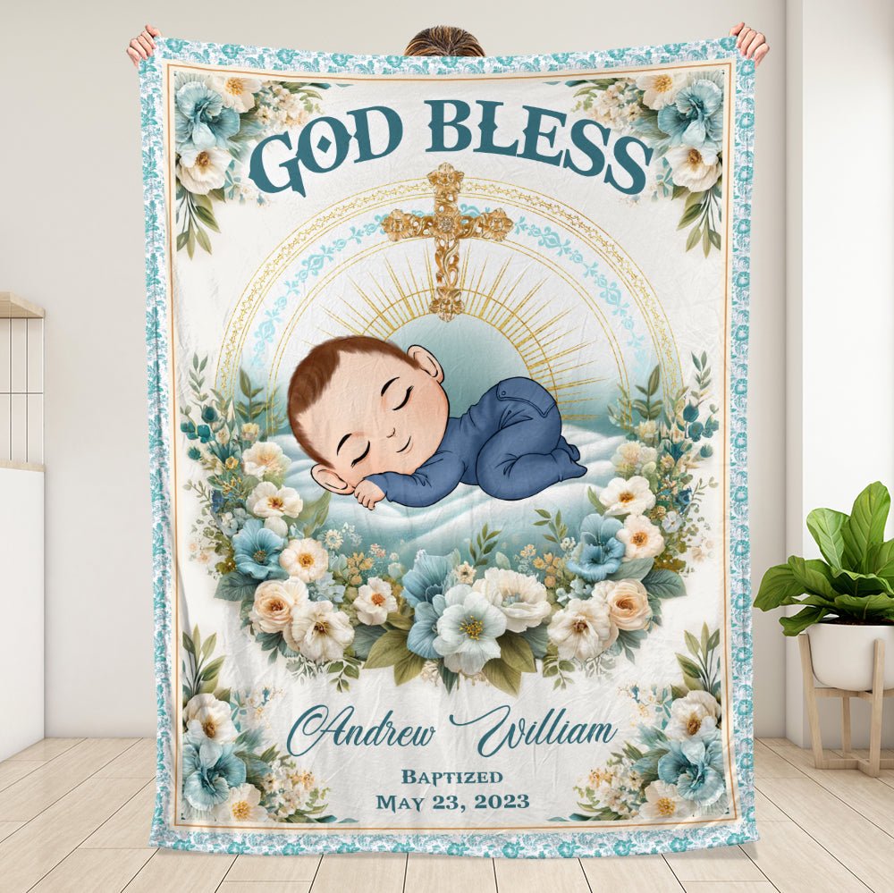 God Bless The Child Blanket - Personalized Blanket - Giftago