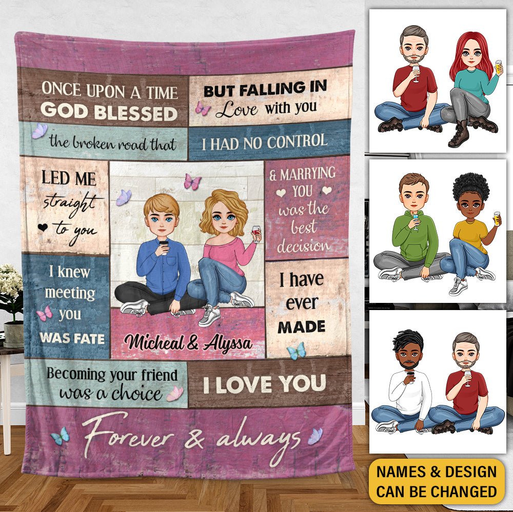 God Blessed - Personalized Blanket - Best Gift For Couple - Giftago