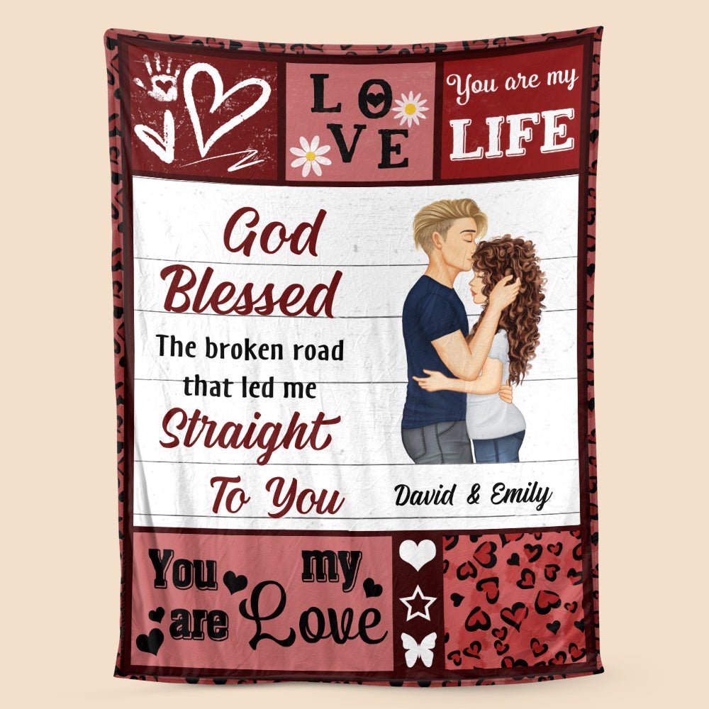 God Blessed - Personalized Blanket - Meaningful Gift For Valentine, For Couple - Giftago