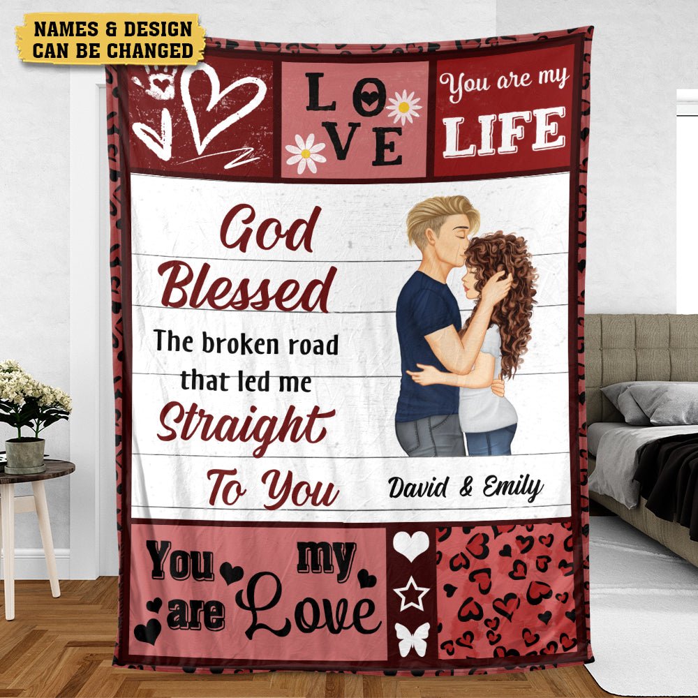 God Blessed - Personalized Blanket - Meaningful Gift For Valentine, For Couple - Giftago