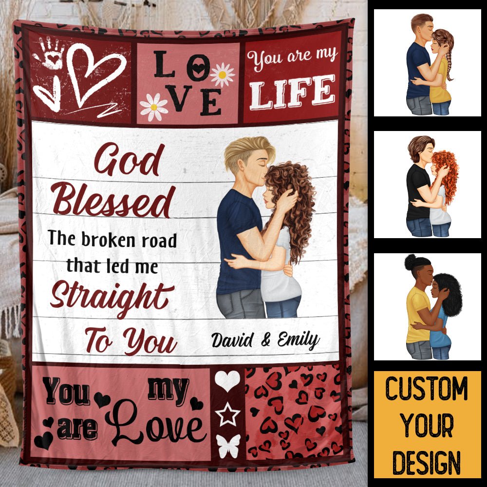 God Blessed - Personalized Blanket - Meaningful Gift For Valentine, For Couple - Giftago