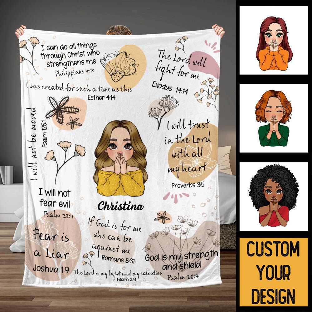 God Is My Strength - Personalized Blanket - Best Gift For Mother, For Grandma - Giftago