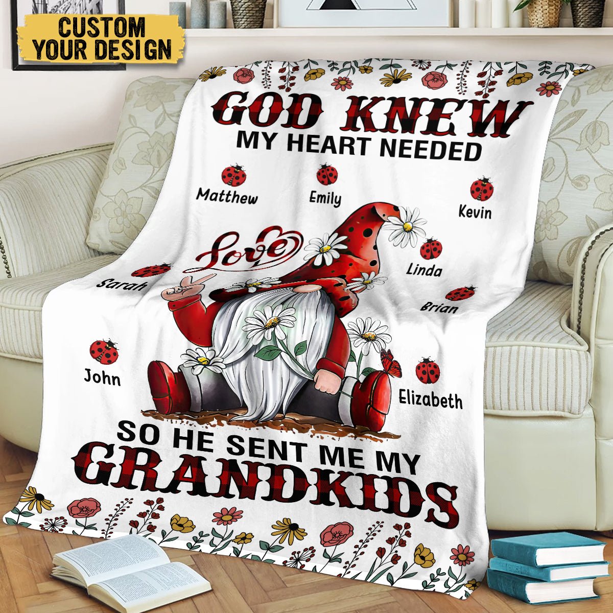 God Knew My Heart Needed - Personalized Blanket - Best Gift For Mother, Grandma, For Birthday - Giftago
