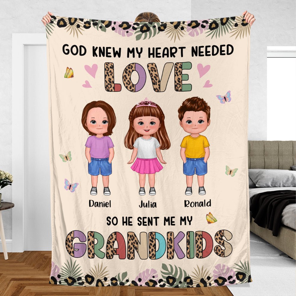God Knew My Heart - Personalized Blanket - Best Gift For Mother, Grandma - Giftago