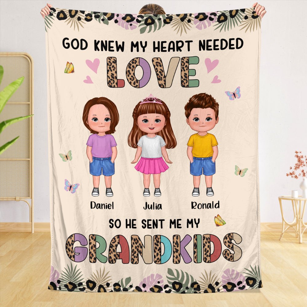 God Knew My Heart - Personalized Blanket - Best Gift For Mother, Grandma - Giftago