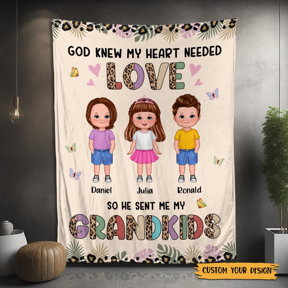 God Knew My Heart - Personalized Blanket - Best Gift For Mother, Grandma - Giftago
