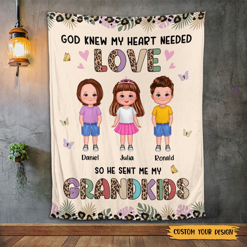 God Knew My Heart - Personalized Blanket - Best Gift For Mother, Grandma - Giftago