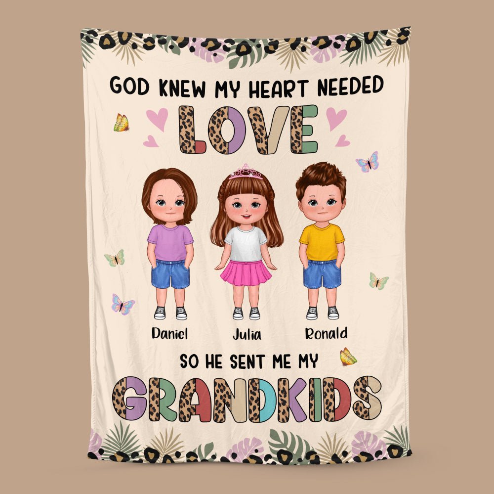 God Knew My Heart - Personalized Blanket - Best Gift For Mother, Grandma - Giftago