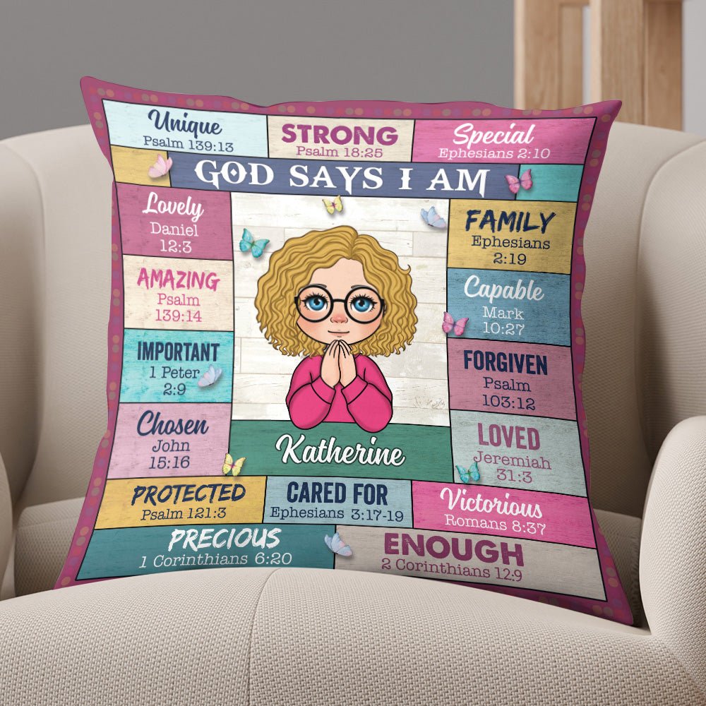 God Says For Kids Pillow - Personalized Pillow - Giftago