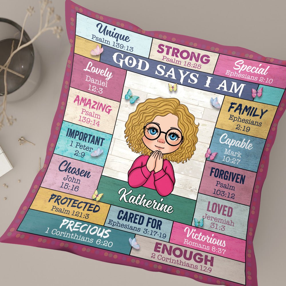 God Says For Kids Pillow - Personalized Pillow - Giftago