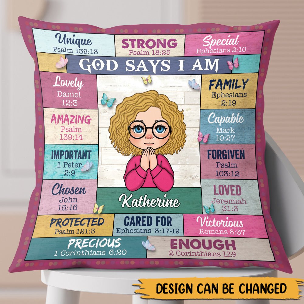 God Says For Kids Pillow - Personalized Pillow - Giftago