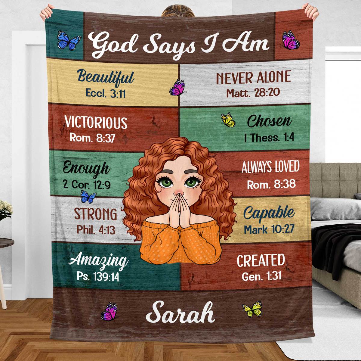 God Says I Am - Personalized Blanket - Best Gift For Birthday - Giftago