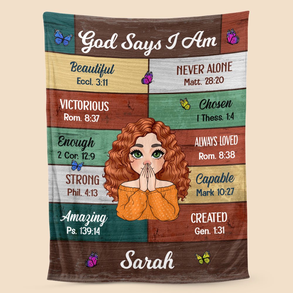 God Says I Am - Personalized Blanket - Best Gift For Birthday - Giftago