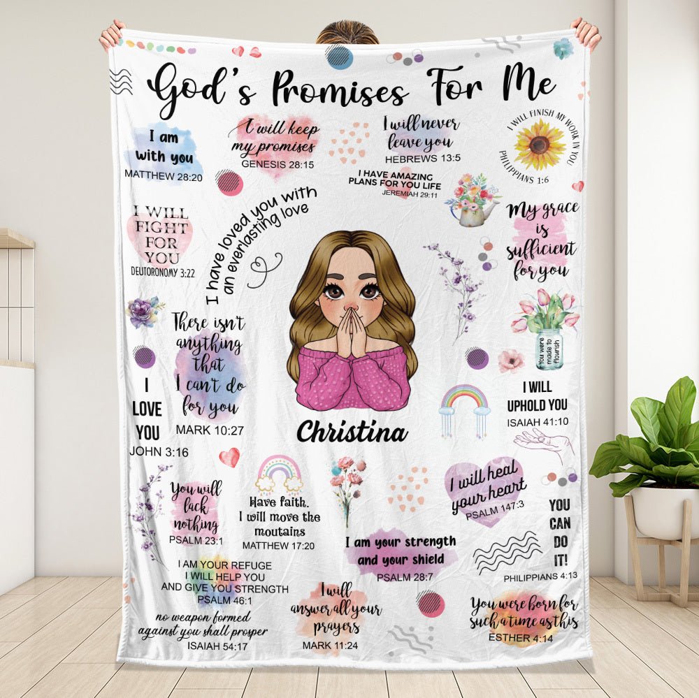 God’s Promises For Me - Personalized Blanket - Best Gift For Mother, For Grandma - Giftago