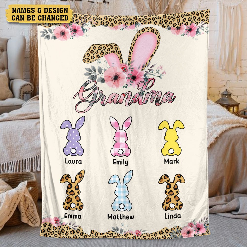 Personalized Blanket for Grandma - Some Bunny Loves selling You, Grandma Gift, Mothers Day Gift for Grandma, Personalized Throw Blanket, Mothers Day