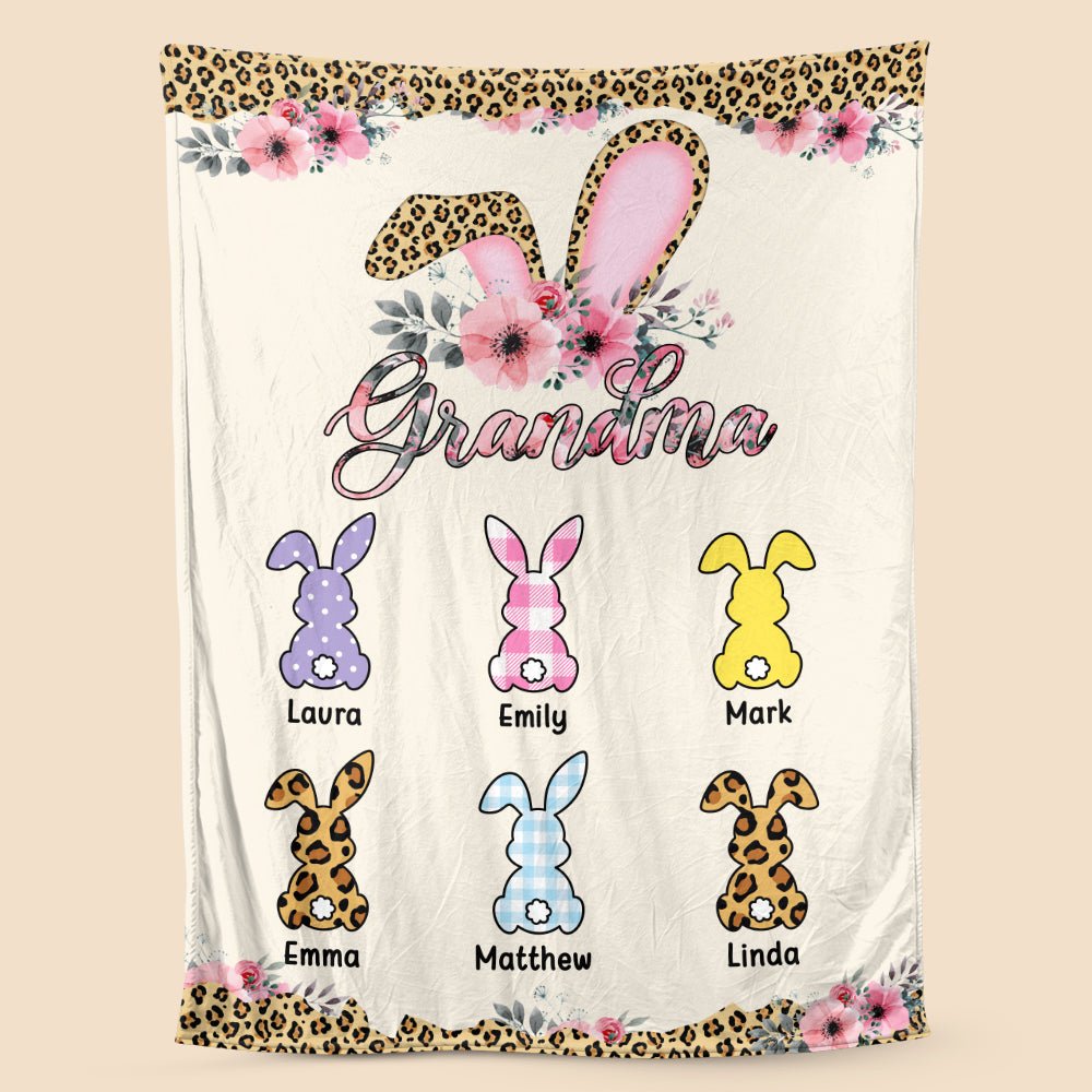 Grandma Bunny - Personalized Blanket - Best Gift For Mother, Grandma - Giftago