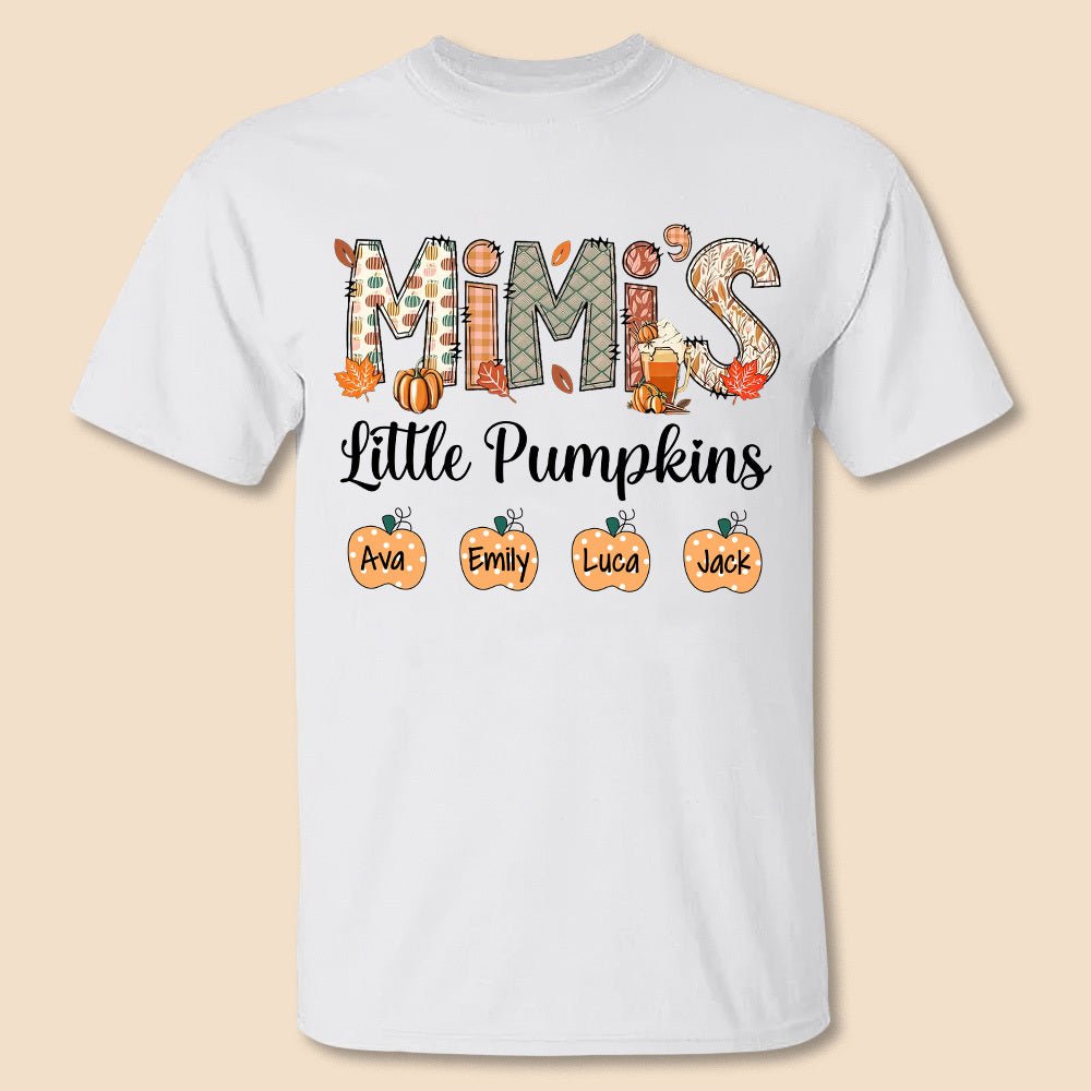Grandma Little Pumpkins Cute Dots - Personalized T-Shirt/ Hoodie - Best Gift For Grandma, Mom - Giftago