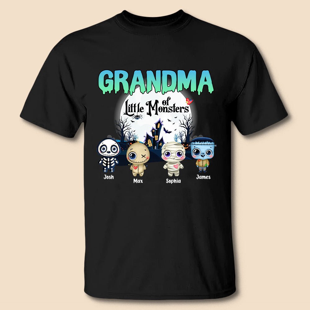 Grandma Of These Little Monsters - Personalized T-Shirt/ Hoodie - Best Gift For Halloween, Gift For Grandma, Gift For Mom, Dad - Giftago