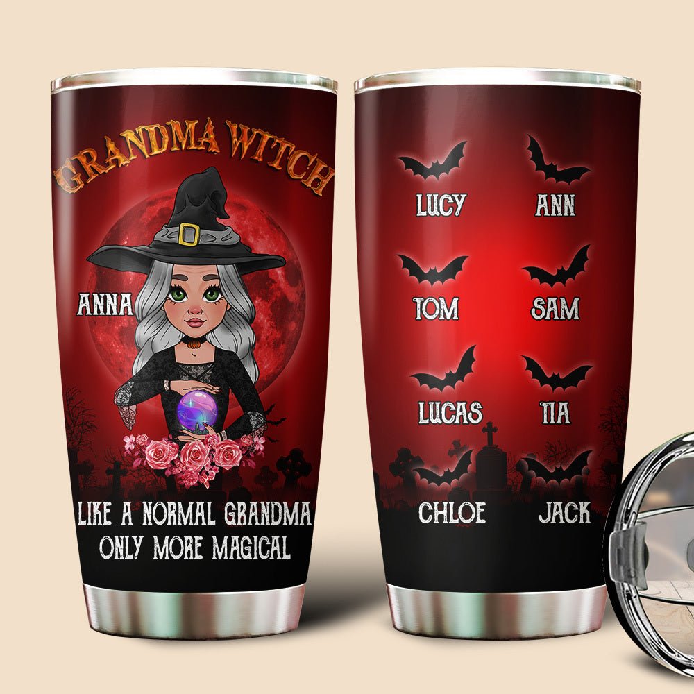 Grandma Witch - Personalized Tumbler - Best Gift For Witch Lovers, For Halloween - Giftago