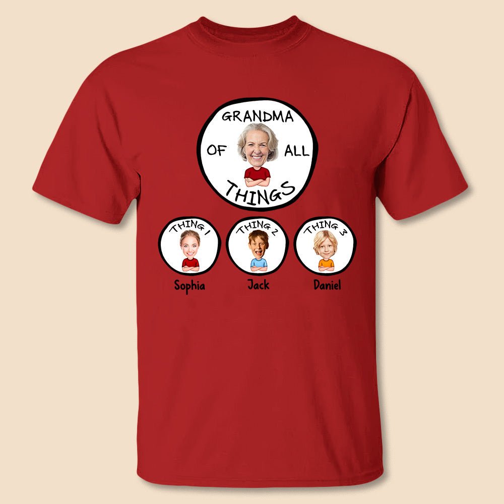 Grandma With Kids - Personalized T-Shirt/ Hoodie - Best Gift For Grandma, Grandpa - Giftago
