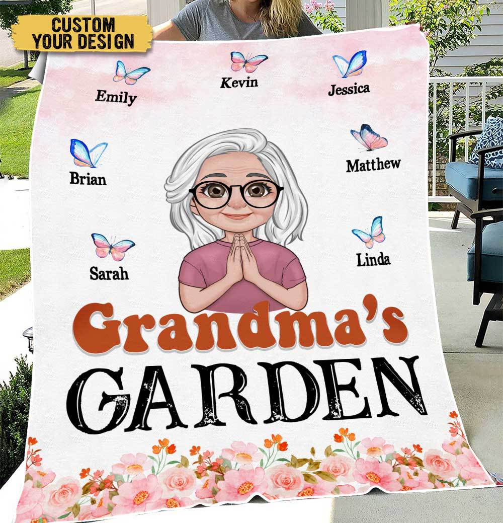 Grandma's Garden - Personalized Blanket - Best Gift For Mother, For Grandma - Giftago