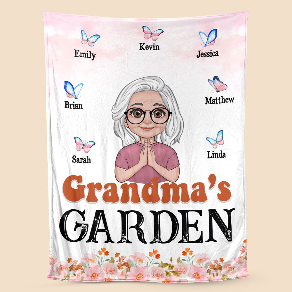 Grandma's Garden - Personalized Blanket - Best Gift For Mother, For Grandma - Giftago