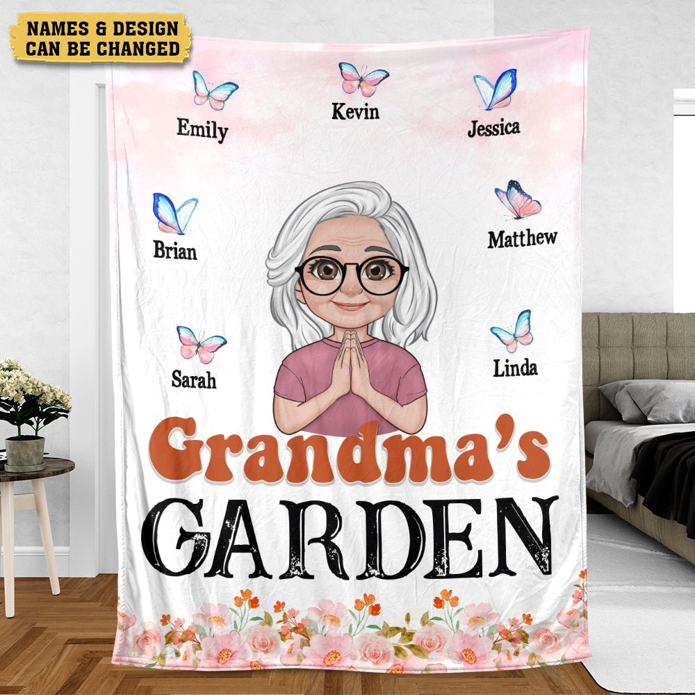 Grandma's Garden - Personalized Blanket - Best Gift For Mother, For Grandma - Giftago