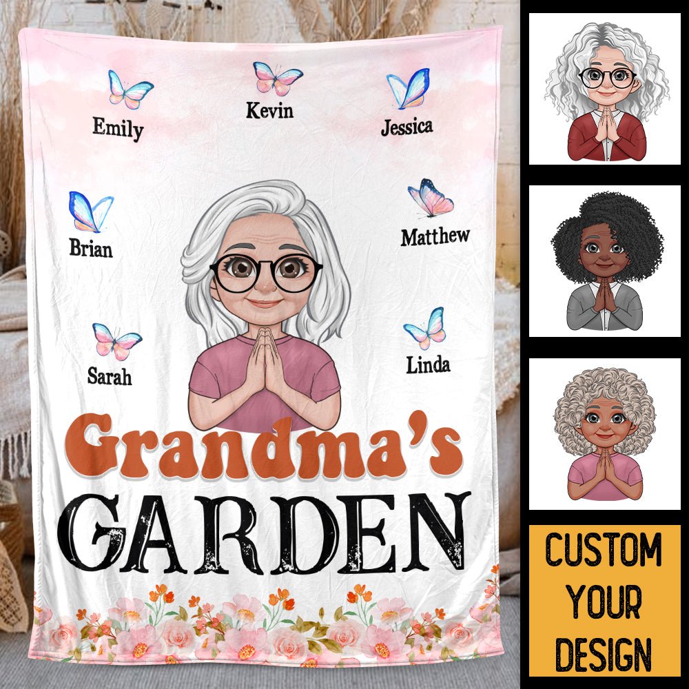 Grandma's Garden - Personalized Blanket - Best Gift For Mother, For Grandma - Giftago
