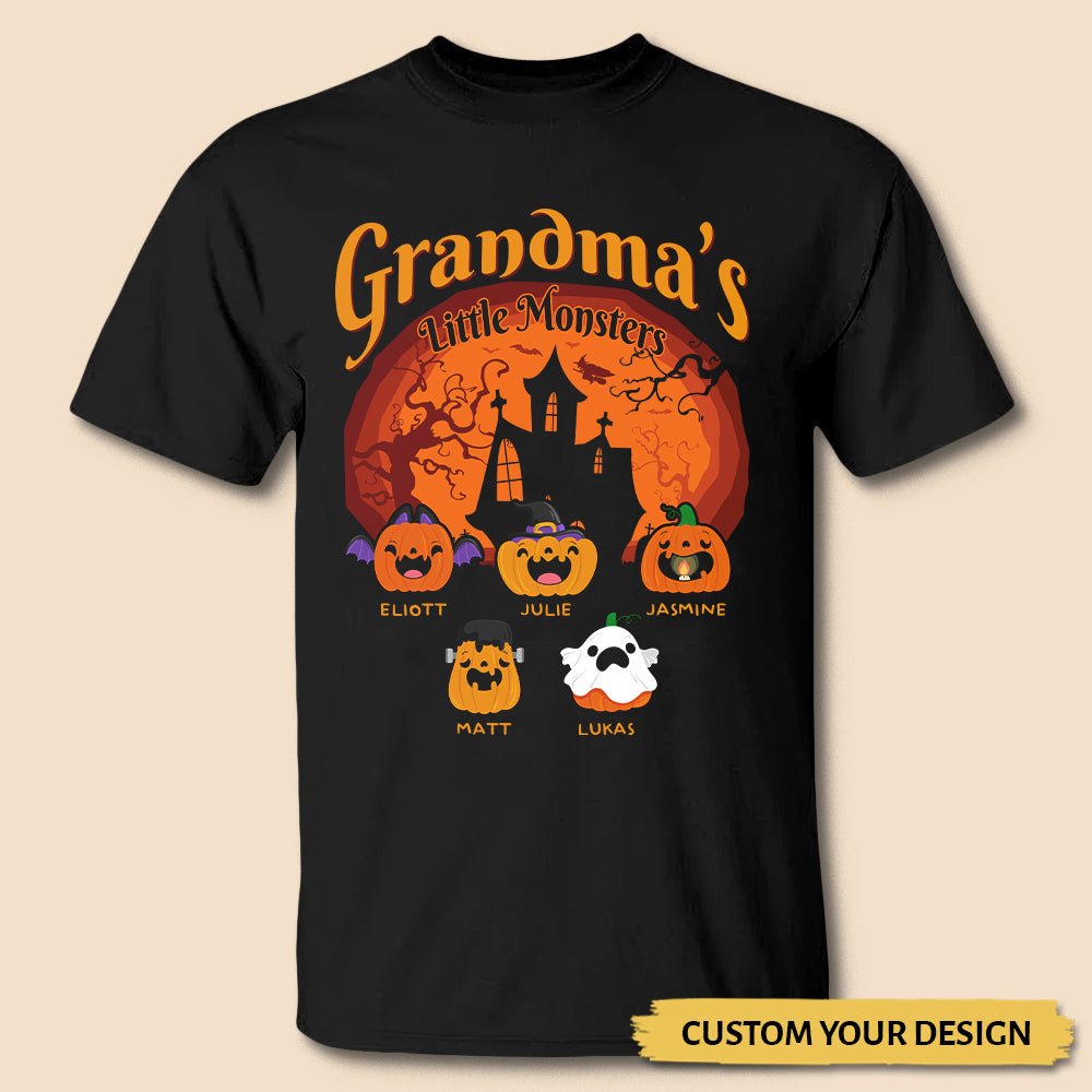 Grandma's Little Pumpkins - Personalized T-Shirt/ Hoodie - Best Gift For Halloween, For Family - Giftago