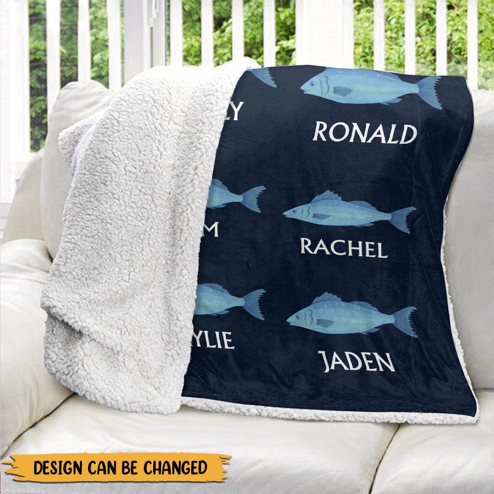Grandpa's Greatest Catch - Personalized Blanket - Giftago