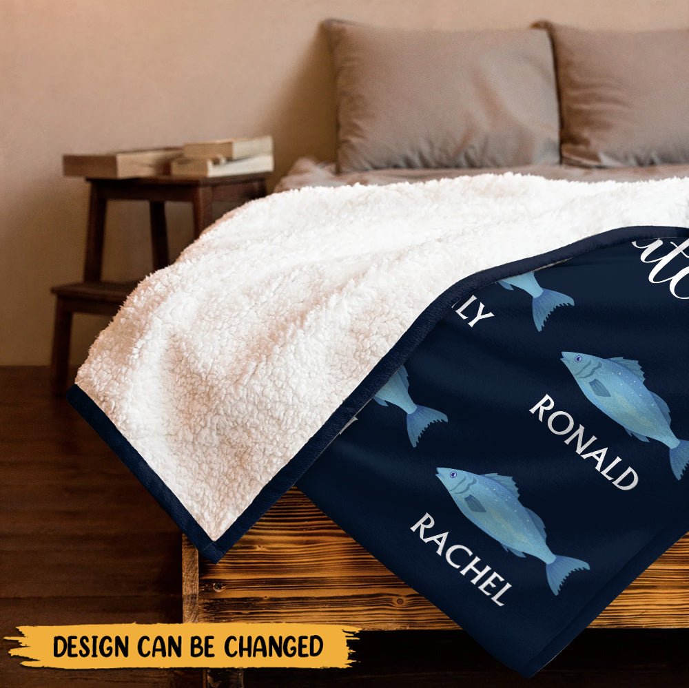 Grandpa's Greatest Catch - Personalized Blanket - Giftago