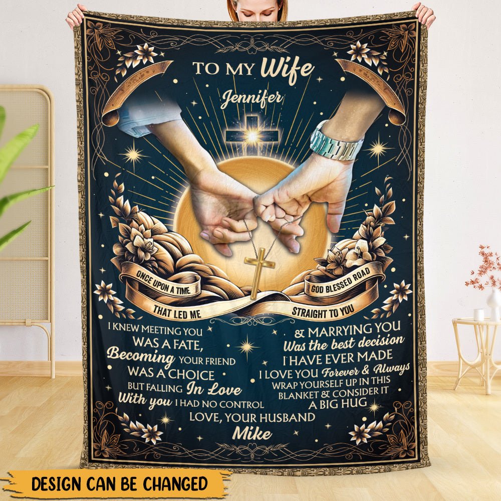 Holding Hand - Personalized Blanket - Meaningful Gift For Valentine, For Couple - Giftago