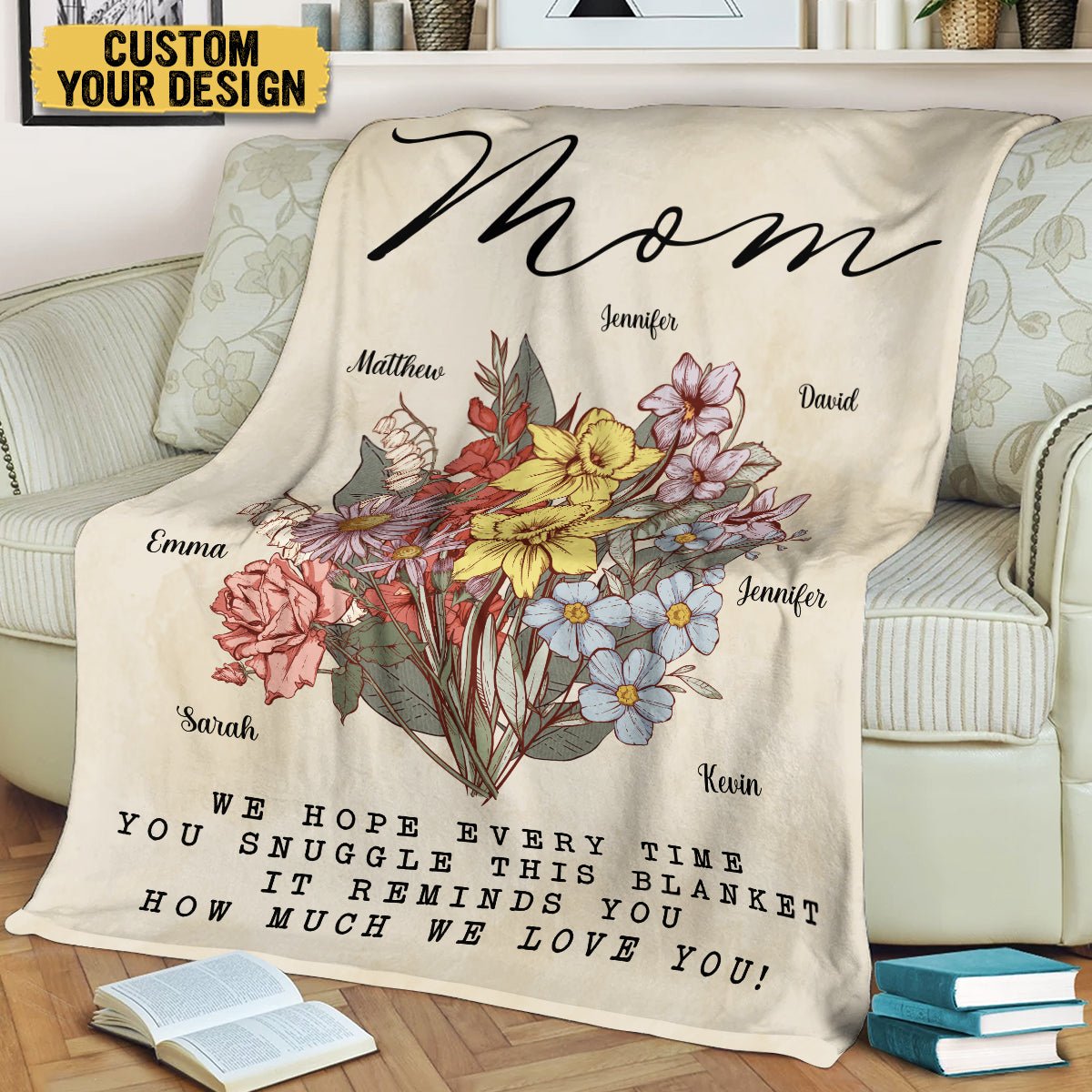 How Much We Love You Mom Blanket - Personalized Blanket - Giftago