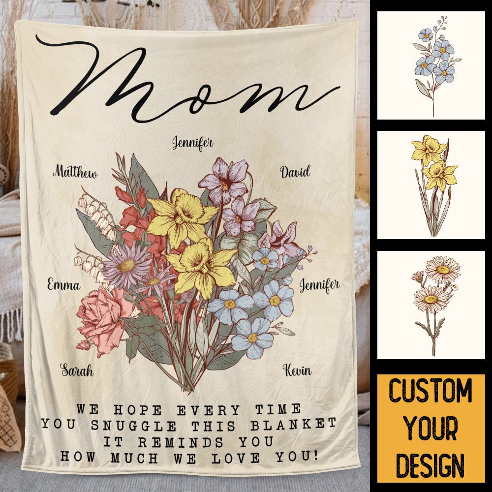 How Much We Love You Mom Blanket - Personalized Blanket - Giftago