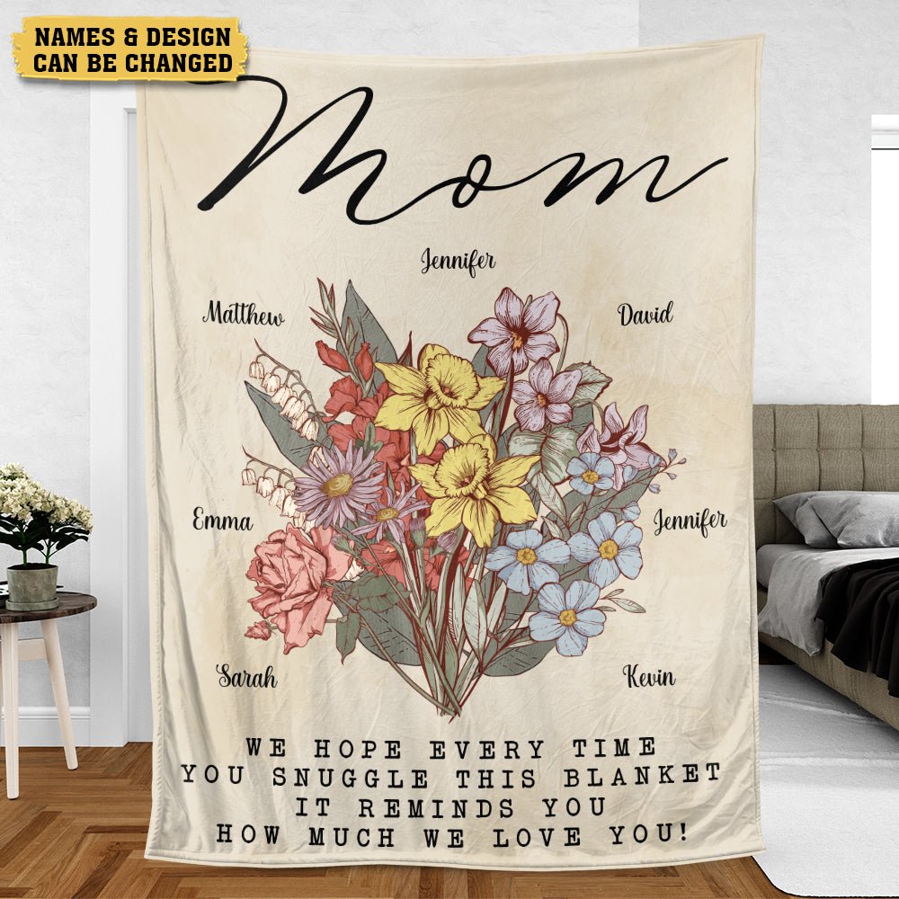 How Much We Love You Mom Blanket - Personalized Blanket - Giftago